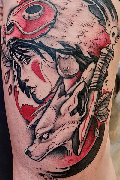 Portafolio-Tattoo-Barcelona-mujer-lobo