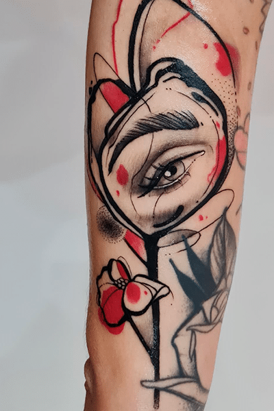 Portafolio Tattoo Barcelona ojo mujer naturaleza